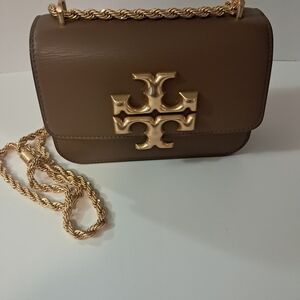 Tory Burch Brown Crossbody Bag with Gold Accents